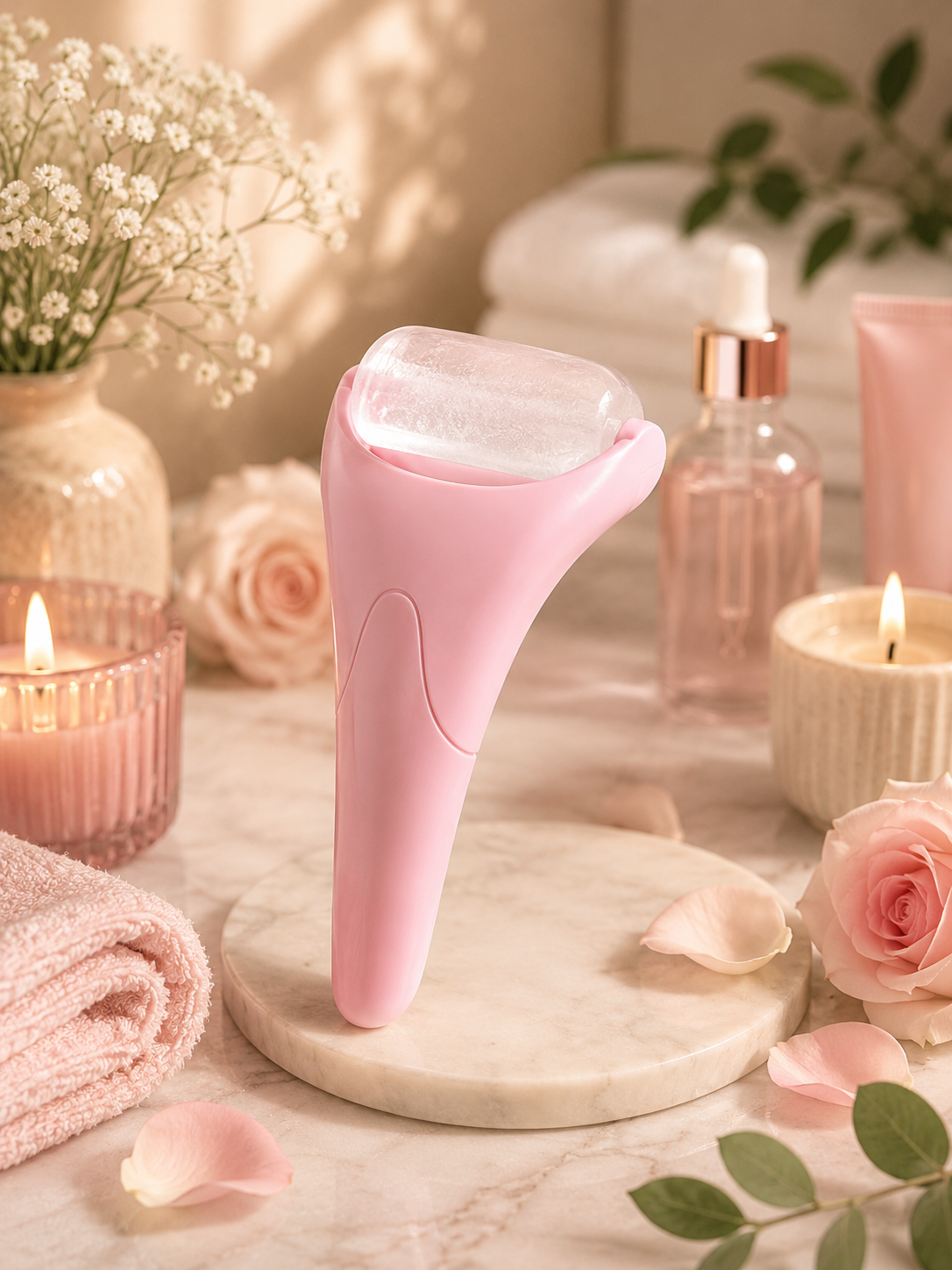 Rouleau de Massage à Glace – Lifting & Éclat du Visage