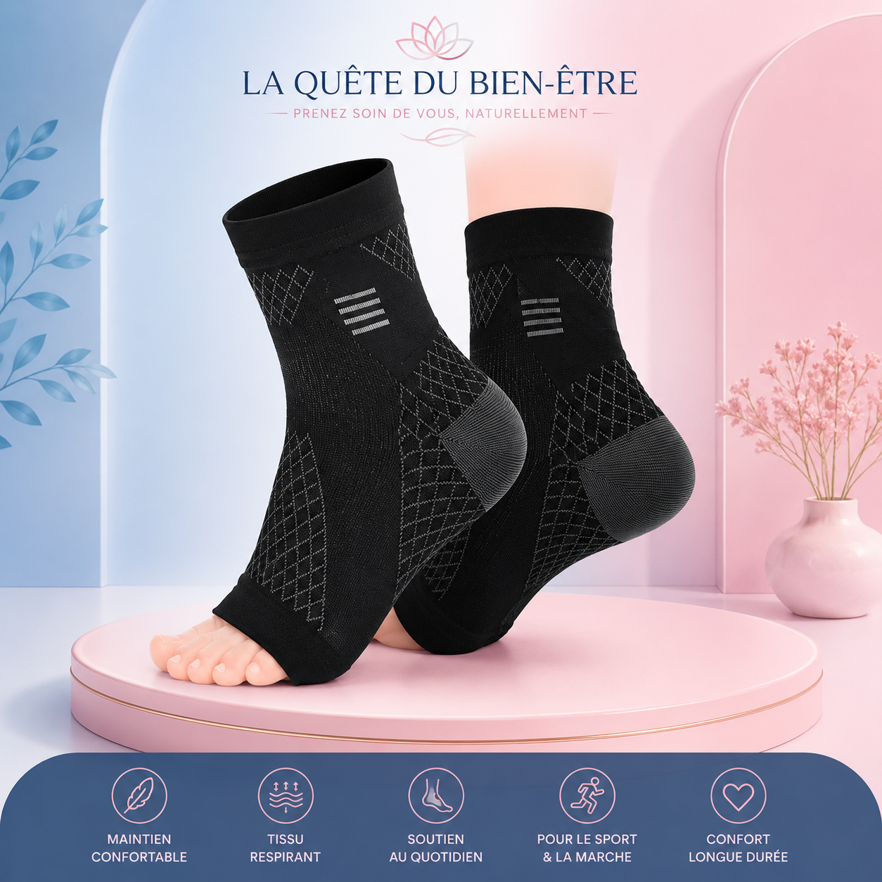 Chaussettes de Compression – Maintien & Confort au Quotidien
