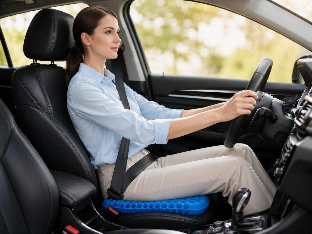 Coussin de siège en gel ergonomique – Soulage le dos, le coccyx et les hanches