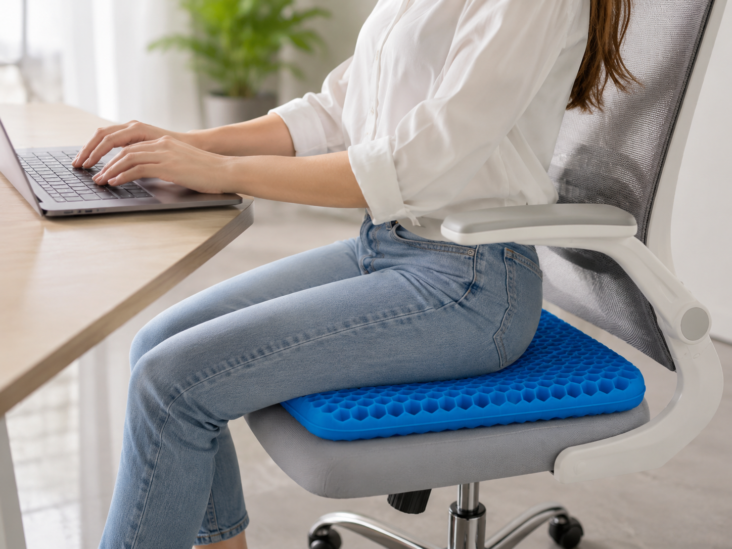 Coussin de siège en gel ergonomique – Soulage le dos, le coccyx et les hanches