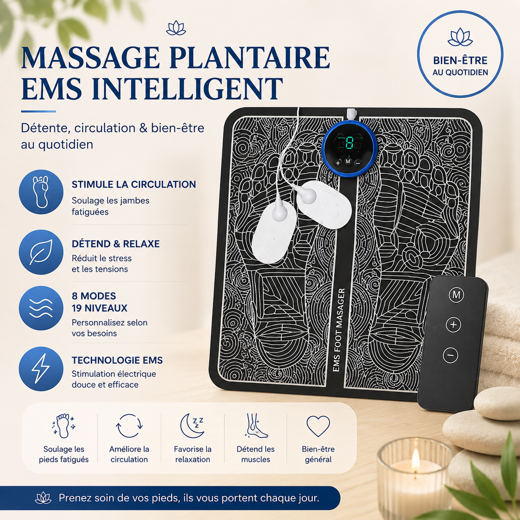 Coussin de Massage EMS pour les Pieds