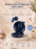 QuietBlue™ – Bouchons d'Oreilles Anti-Bruit pour un Sommeil Paisible