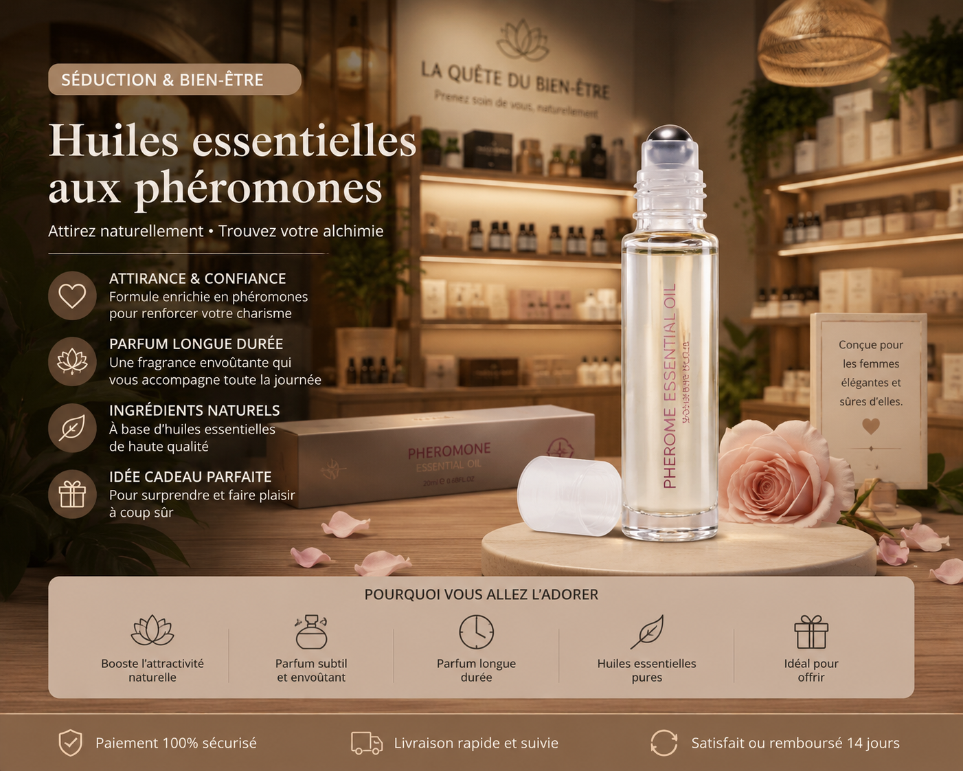 Huile aux phéromones Roll-On 20 ml