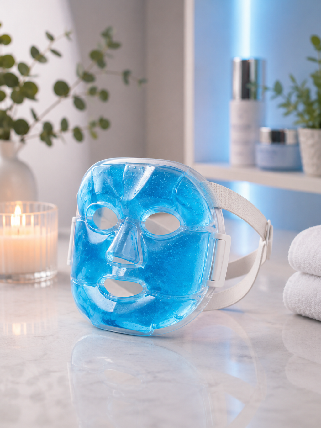Masque de Gel Rafraîchissant pour le Visage – Effet Décongestionnant et Relaxant