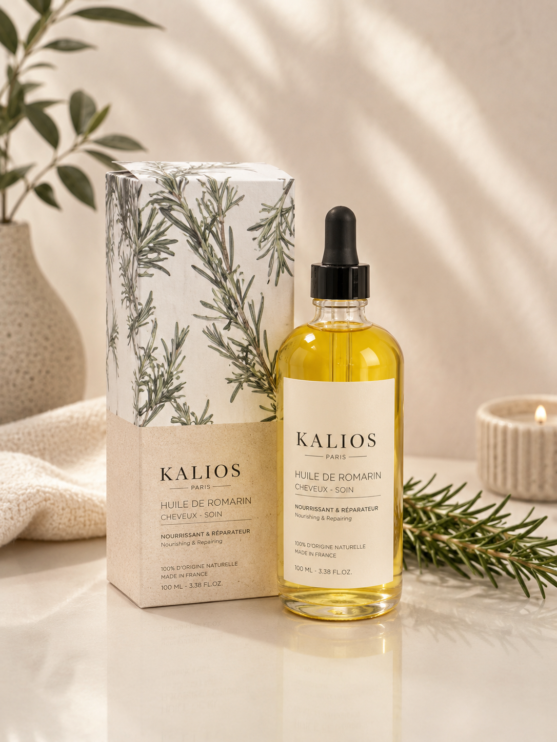 Huile de Romarin pour Cheveux – Soin Nourrissant et Réparateur
