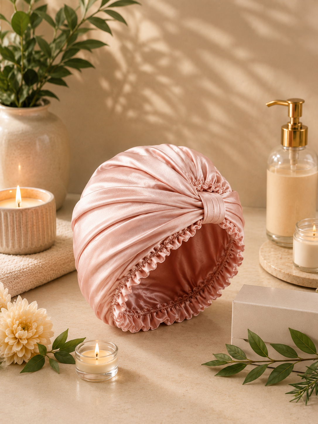 BONNET DE NUIT EN SOIE – DOUCEUR & SOIN DES CHEVEUX