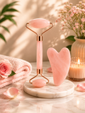 Rouleau de Massage Facial & Gua Sha – Routine Beauté Naturelle et Relaxante