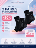 PACK DUO – 2 PAIRES DE CHAUSSETTES DE COMPRESSION