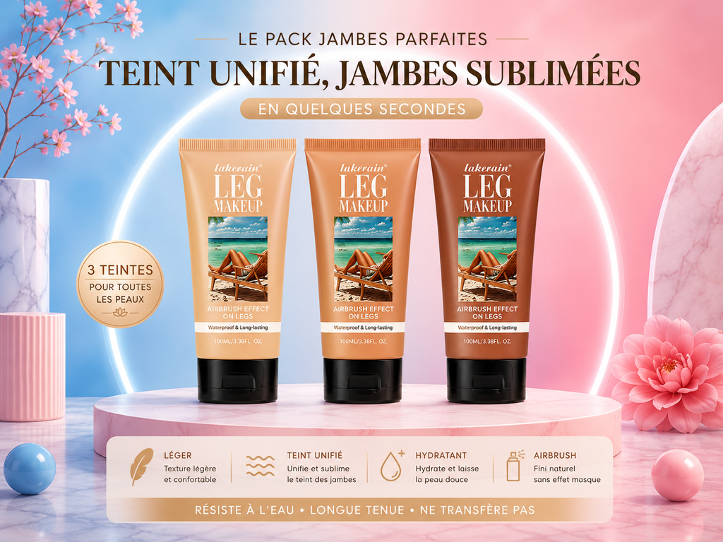 Fond de teint pour jambes Waterproof 100 ml | Effet bronzé naturel & anti-transfert