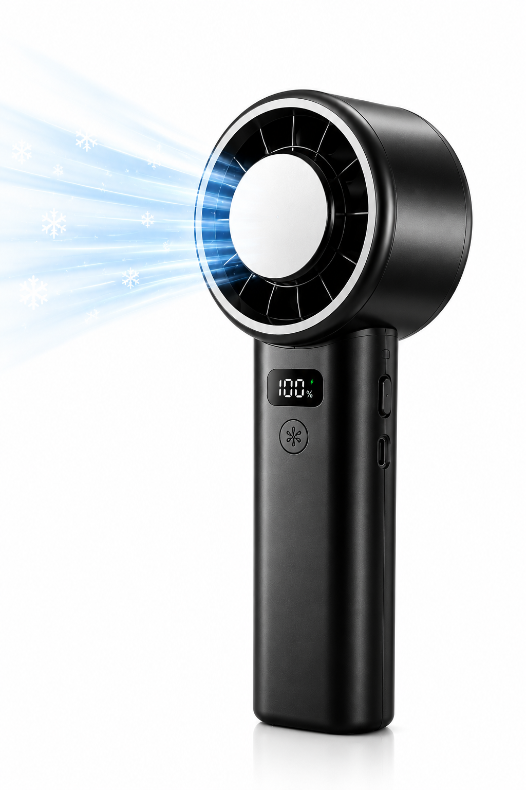Ventilateur Portable Rafraîchissant – Effet Froid & 100 Vitesses