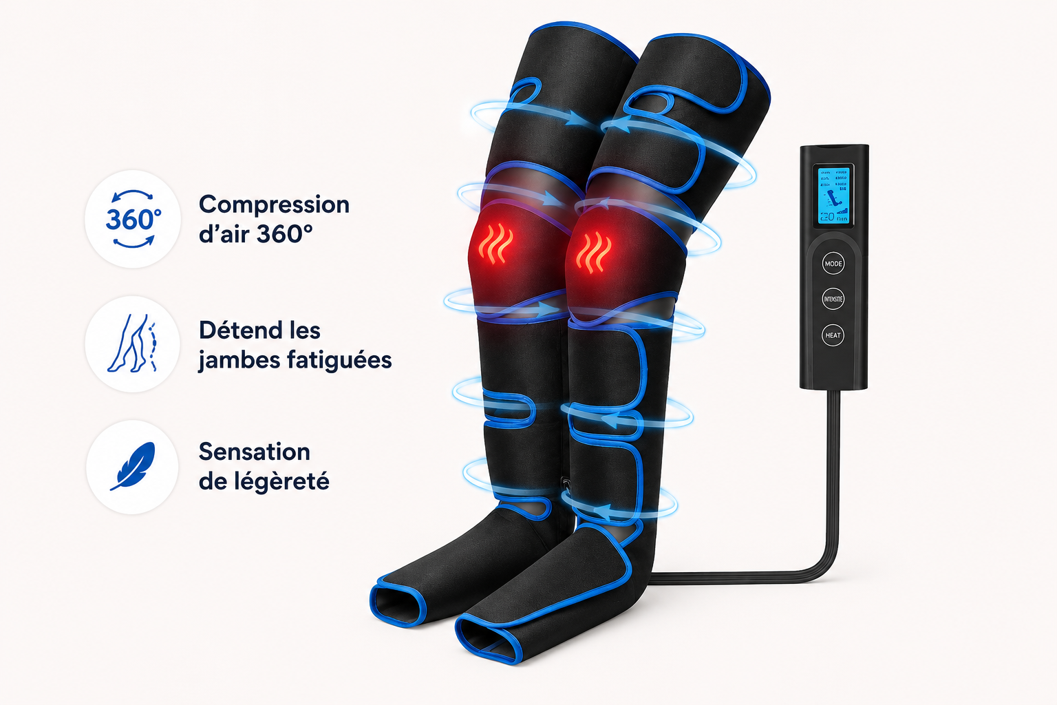 Bottes de Pressothérapie Sans Fil & Chauffantes