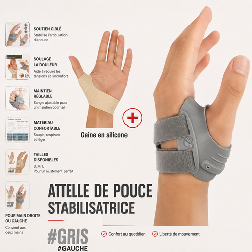 Attelle de Pouce Stabilisation – Maintien & Confort