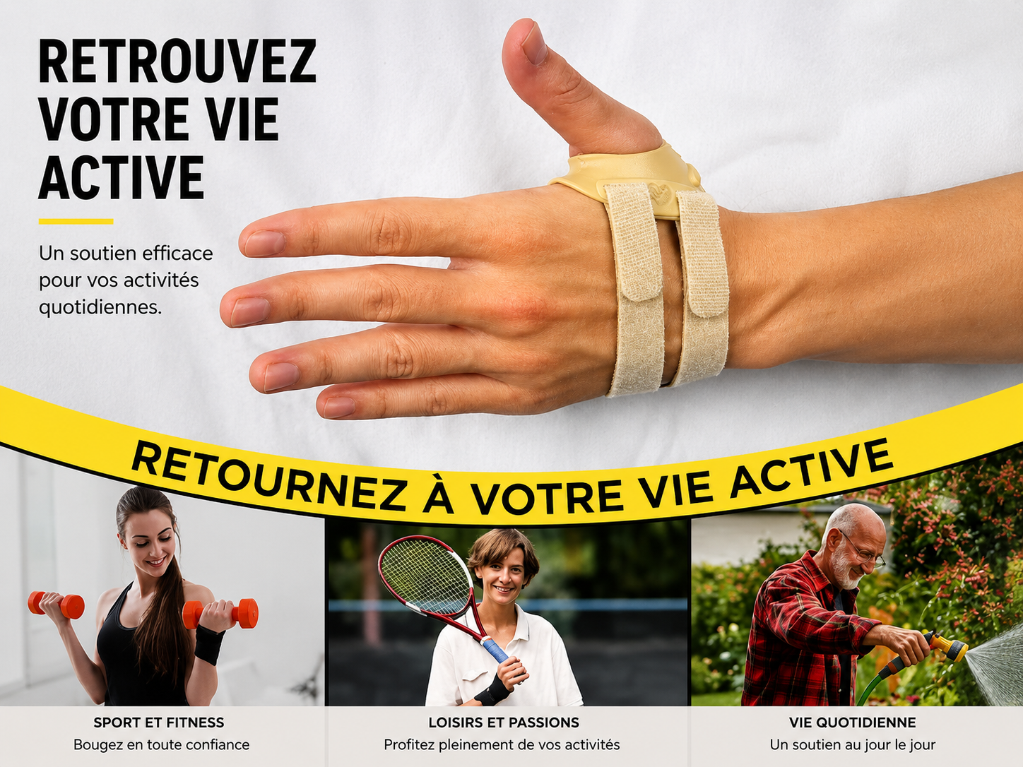 Attelle de Pouce Stabilisation – Maintien & Confort